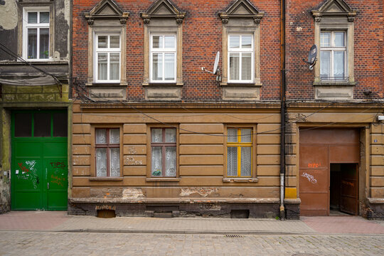 abandoned  bricks buildings in Katowice