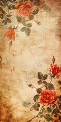 Rose vintage background, antique wallpaper design