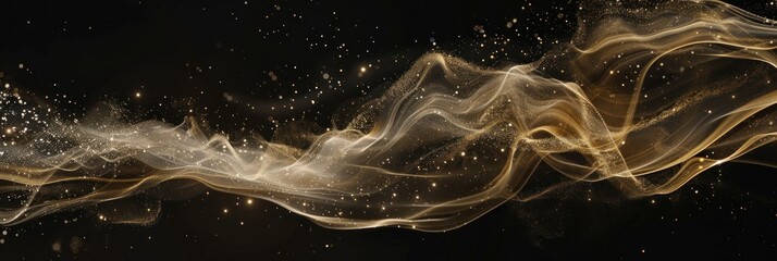 Shiny smoke. Glitter fluid. Ink water. Magic mist. Beige color particles texture paint vapor storm wave