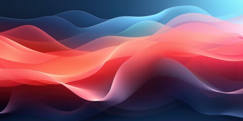 Abstract colorful wavy background in blue and red tones with a smooth gradient transition.