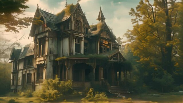 abandoned mansion Footage 4k