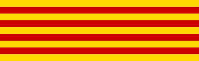 Katalanische Flagge (extra breit)  - obrazy, fototapety, plakaty