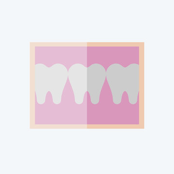 Icon Dental Imaging. related to Dental symbol. flat style. simple design editable. simple illustration