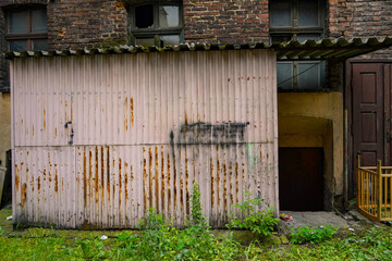 abandoned  bricks buildings in Katowice