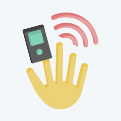 Icon Pulse Oximeter. related to Smart Home symbol. flat style. simple design editable. simple illustration