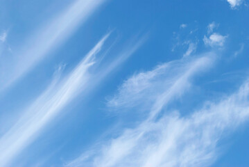 Fototapeta premium delicate patterns of white clouds in the blue sky