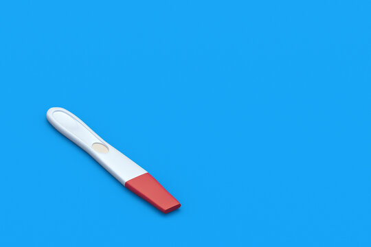 Pregnancy test. Device to determine a pregnant woman. Reproductive function. Family planning. Copy space. 3d render