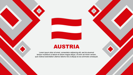 Austria Flag Abstract Background Design Template. Austria Independence Day Banner Wallpaper Vector Illustration. Austria Cartoon