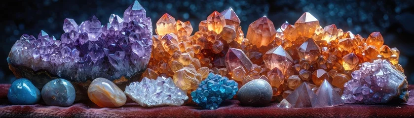  A vibrant collection of various crystals and gemstones © Vodkaz