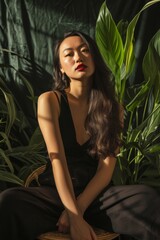 Professional Photography of an Asian Top Model in an Empowering Feminist Photoshoot, Generative AI