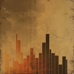 Tan abstract statistics chart wallpaper background illustration