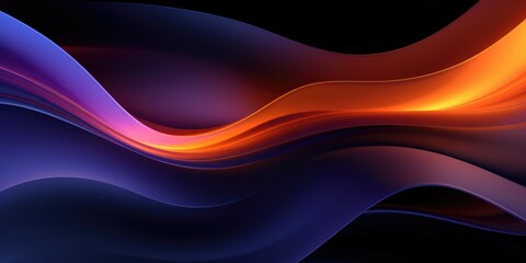 Obraz premium Flowing blue lines in an abstract wave design, perfect for a modern tech wallpaper