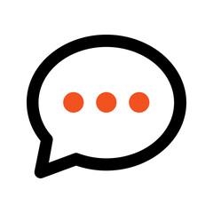 chat bubble line icon