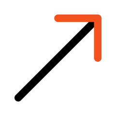 up right arrow line icon