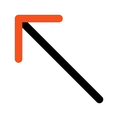 up left arrow line icon