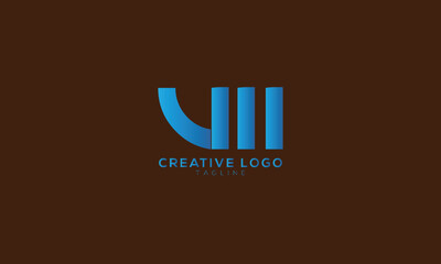 UM VM VW Abstract initial monogram letter alphabet logo design