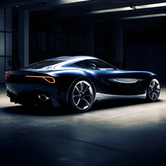 Fototapeta na wymiar Sleek Gran Turismo (GT) Car in Blue - An Epitome of Speed and Automotive Engineering