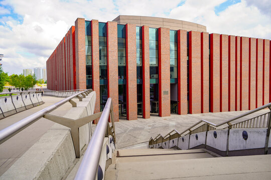 Katowice , Poland , 5 may 2023: Philarmonic concert hall building