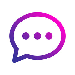 chat bubble gradient icon