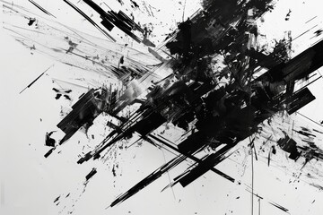 black and white abstract background that looks like an abstract painting