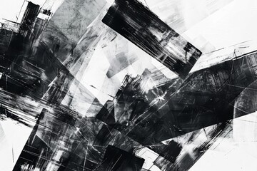 black and white abstract background that looks like an abstract painting