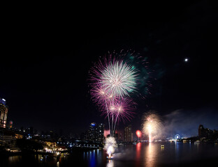 fireworks over the river