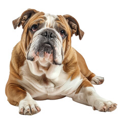 Obraz premium English bulldog isolated on transparent background, cut out, png