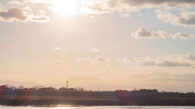 落陽のタイムラプス