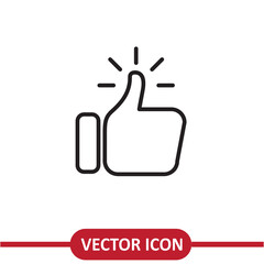 Like icon vector flat liner illustration on white background..eps