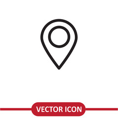  Location icon vector simple illustration on white background..eps
