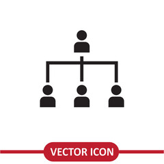 Organization icon vector simple flat illustration on white background..eps