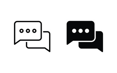 Chat Bubble Icon set. Chat, message, message, sms, chat, chatting, talk line icon vector illustration