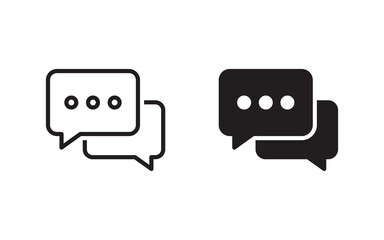 Fototapeta premium Chat Bubble Icon set. Chat, message, message, sms, chat, chatting, talk line icon vector illustration