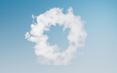 Fototapeta na wymiar White cloud model, white smoke, 3d rendering.