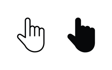 Hand click icon set. pointer icon vectors