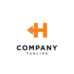 Letter H Arrow logo icon vector eps