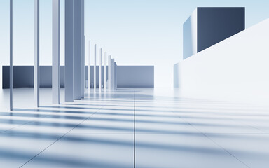 Abstract futuristic architecture, 3d rendering.