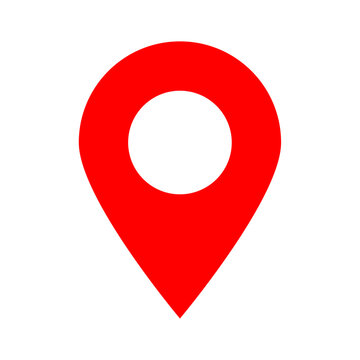 Red Location Icon Pinpoint Location Pointer Symbol Vector Illustration