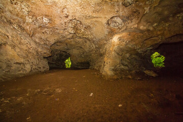 Rock Cave in Central Borneo Tropical Forest