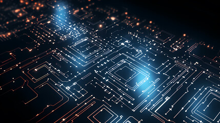 Circuit board background, technology and science concept background