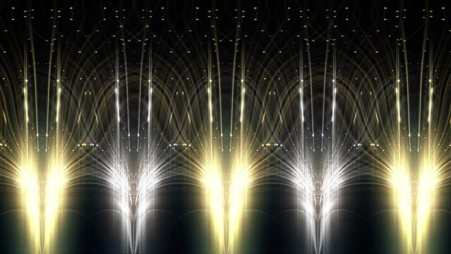 Golden Rays with Gray Penta Motion Background