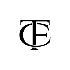 tfc lettering initial monogram logo design