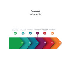 Business Infographic with six Process Stages