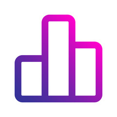 Obraz premium bar chart gradient icon