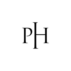 simple design letter PH logo concept vector