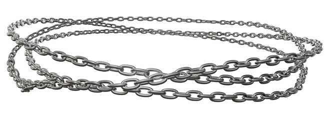 Modern Alchemy: Reimagine steel chains in a 3D dance. Twisting angles showcase their unexpected grace, perfect for fashion elements that push boundaries.