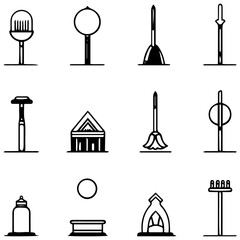 set of icons of furniture