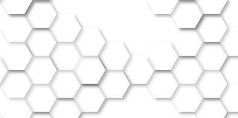 Abstract background with hexagons honeycomb technology texture. Hexagonal shape 3d structure light seamless geometric background. Surface polygon pattern with digital hexagon and futuristic business.