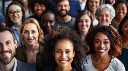 A group of diverse people multicultural ethnicities from different people around the world