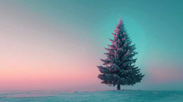 Christmas night in the forest